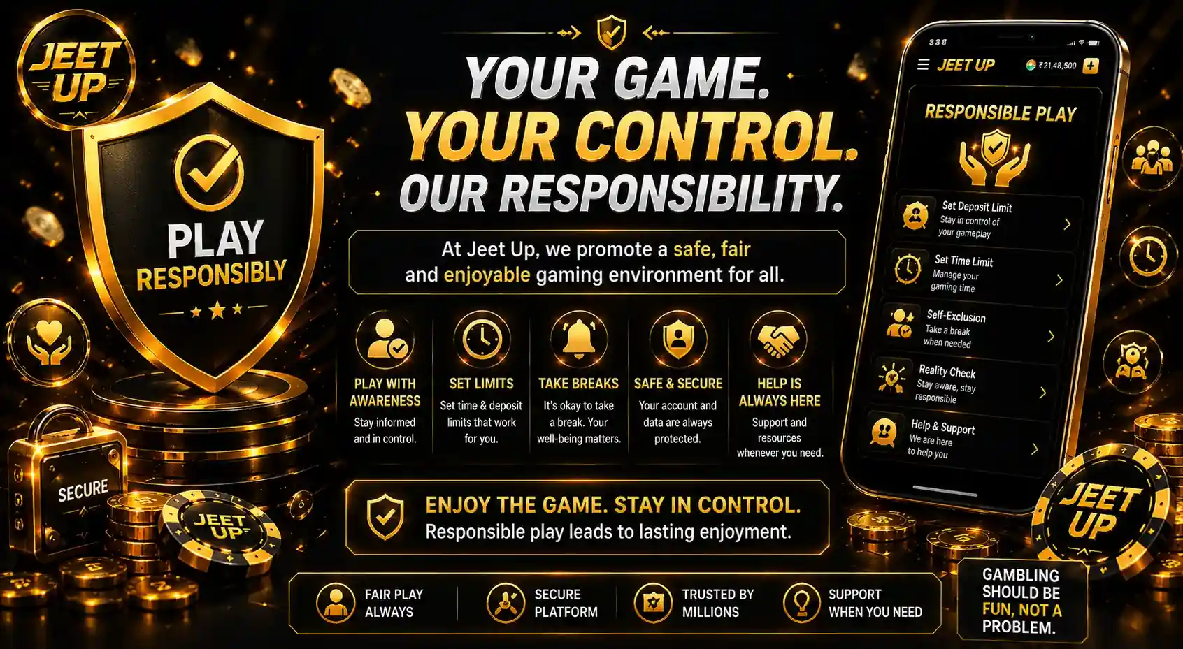 Safe, fair and enjoyable gaming environment on Jeet Up platform